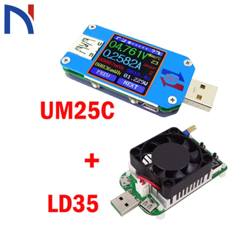 UM25 UM25C для приложения USB 2 0 Type C ЖК Вольтметр Амперметр измеритель тока напряжения