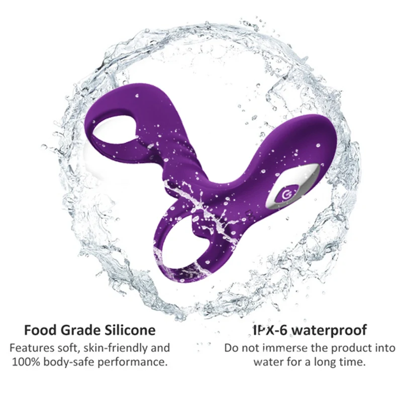 Беспроводной удаленный вибратор для пениса 10 скоростей увеличитель кольцо