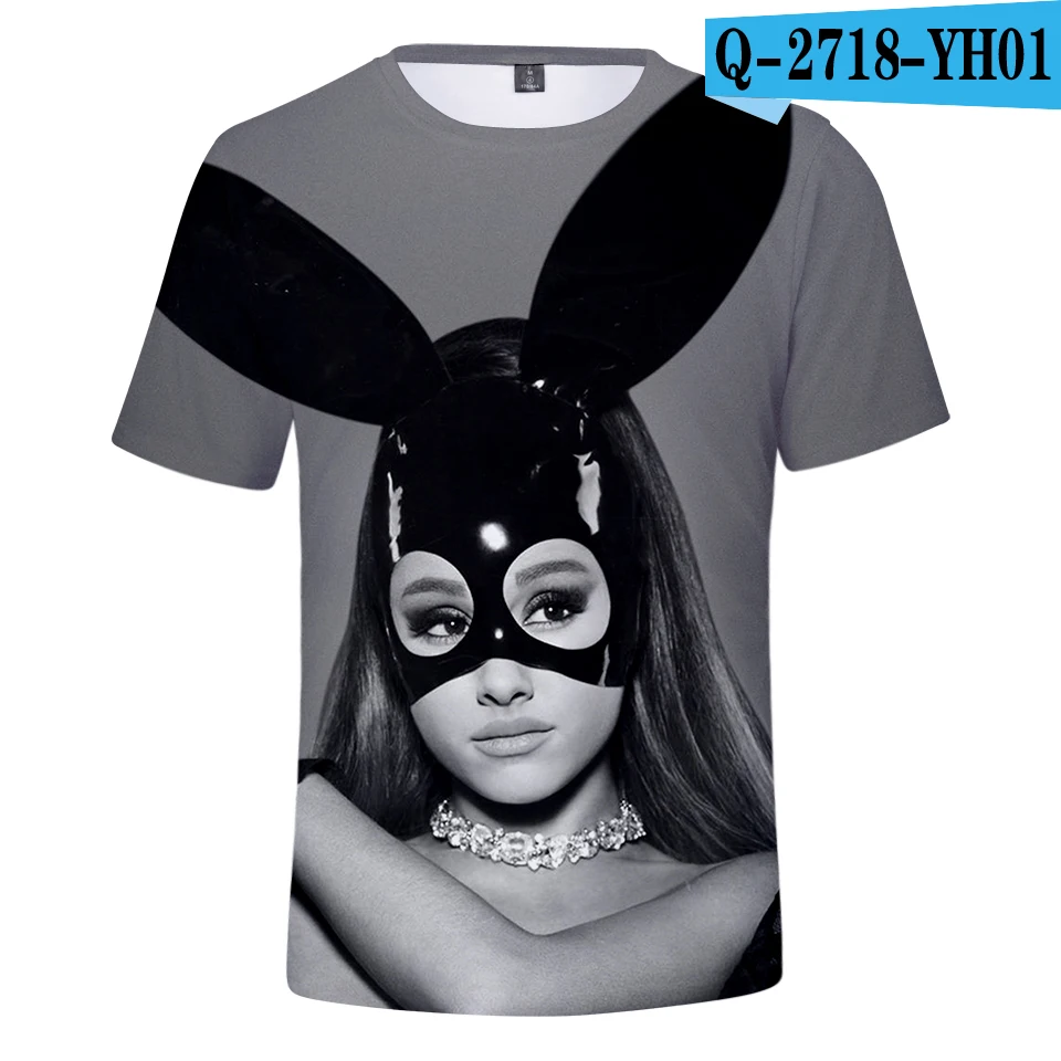 Ariana Grande 3d футболка женская летняя повседневная футболка Harajuku хит-хоп футболки Плюс Размер короткий рукав одежда - Цвет: picture color