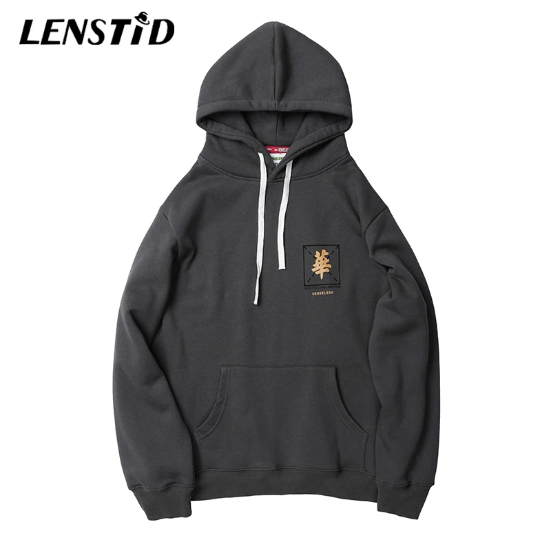 LENSTID 2019 Харадзюку Китайский Персонаж Великая стена принт хип-хоп стиль уличная