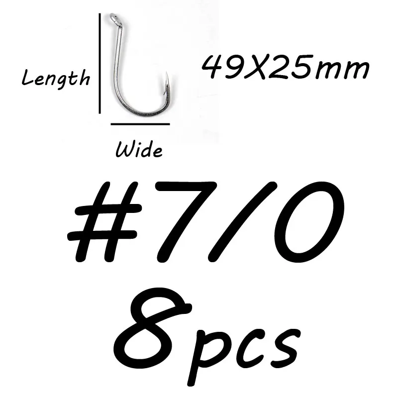 Size 7l0 8pcs Острая Нержавеющая Сталь Осьминог крючок морской рыбы Крючки морской рыбалки терминал снасти 1/0 2/0 4/0 6/0 8/0 10/0 - Цвет: Size 7l0 8pcs