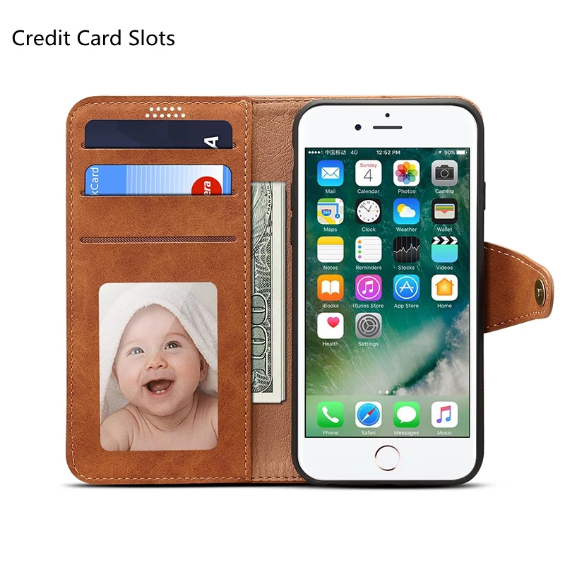 Роскошный кожаный чехол кошелек для телефона iphone XR X 10 6 S Plus откидные чехлы XS Max 7 8