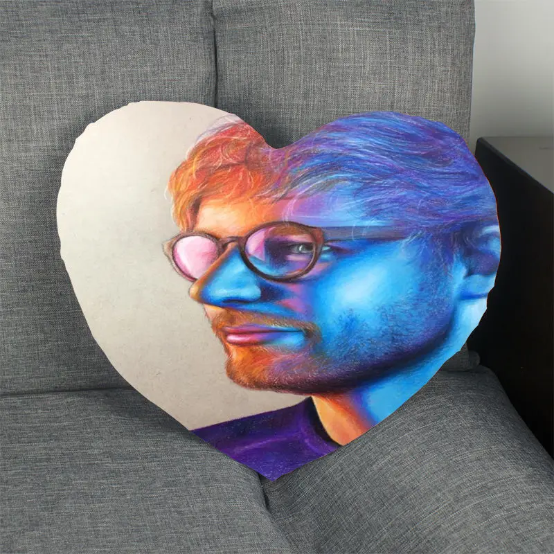 9 Новое поступление заказной Ed Sheeran Наволочка на молнии Обложка ДЕТЕКТИВНАЯ подушка в форме сердечка крышка спальня свадебное украшение - Цвет: 9
