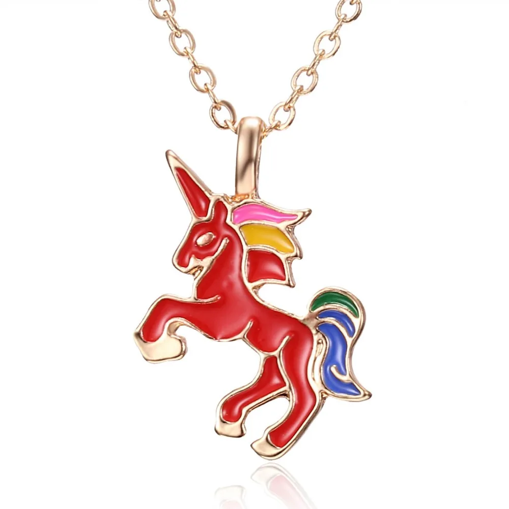 Ожерелье в виде лошади для девочек детское эмалированное ювелирное изделие