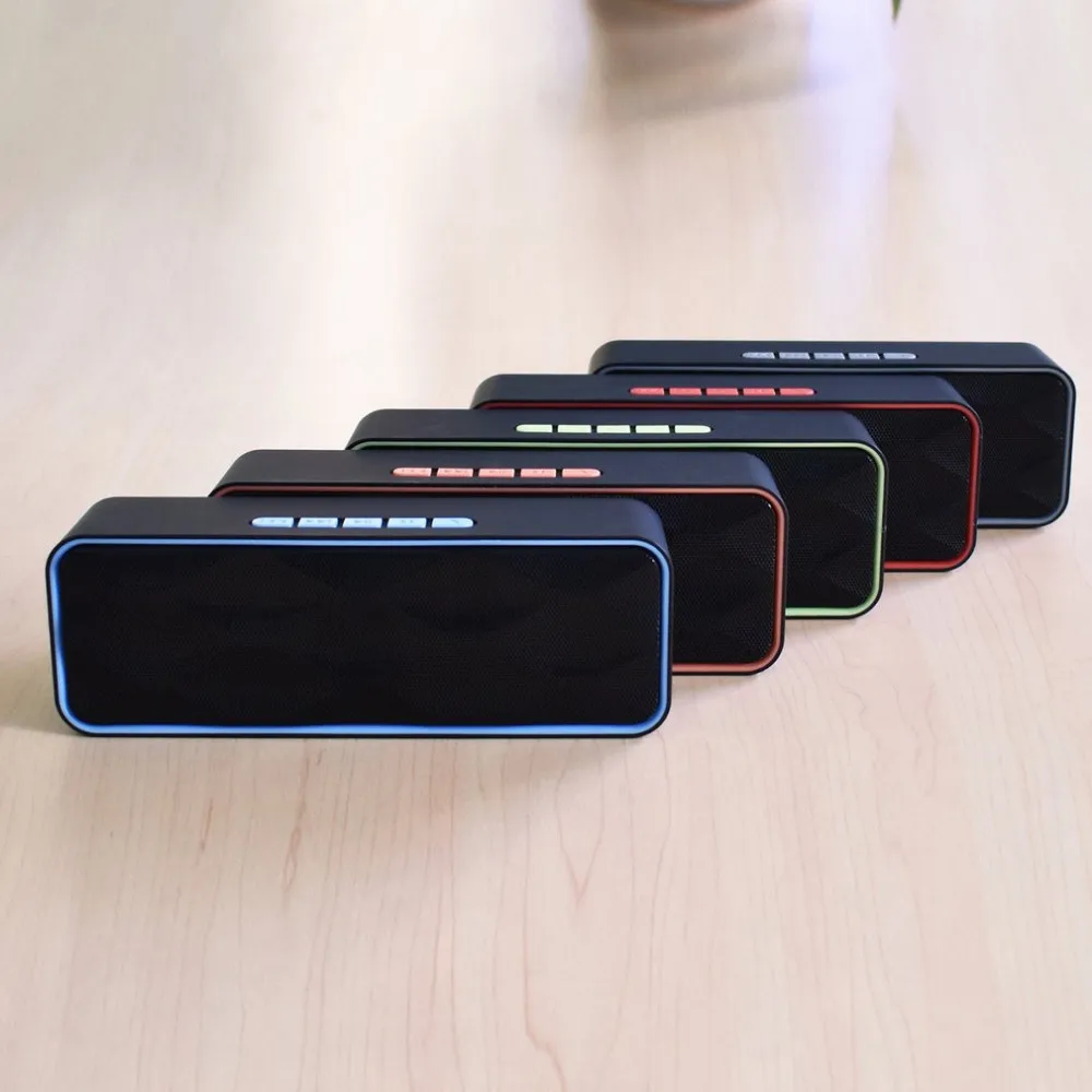 S211 портативный открытый Bluetooth динамик Hd стерео Колонка для басов Беспроводная резонирующая коробка Tf карта U диск MP3-плеер громкоговоритель с микрофоном
