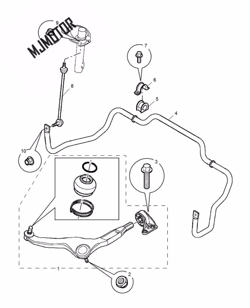 1 шт. левый/правый передний нижний рычаг управления рычагом с втулкой для