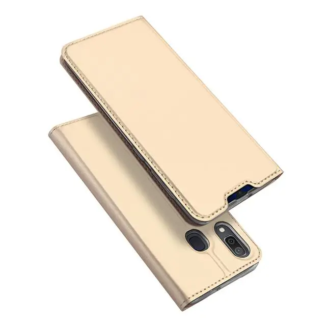 Кожаный чехол-книжка DUX DUCIS для samsung Galaxy A30 A50 A40, чехол-книжка для samsung A30 A50 A70 A20 A10 A 30 40, чехол - Цвет: gold