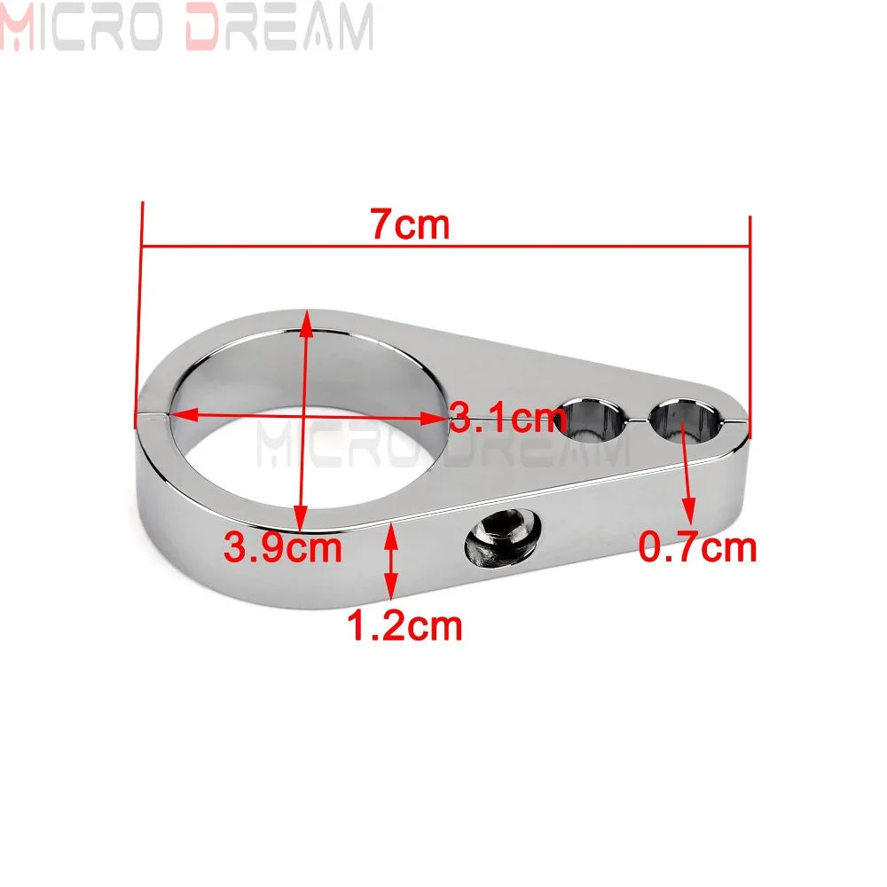 32 мм хромированные тросы дроссельной заслонки для мотоцикла универсальный зажим