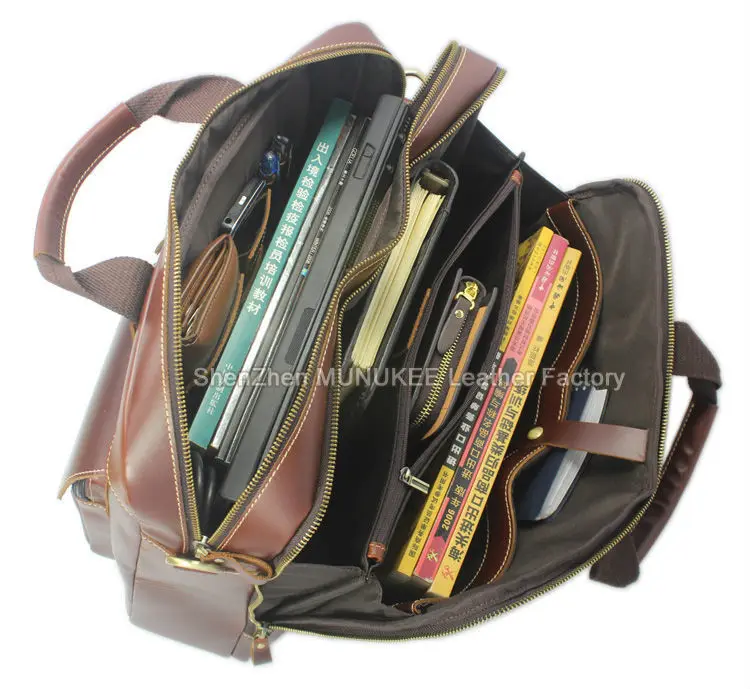 2016 Luxury Genuine Leather Men Briefcase Business Bag real Leather Briefcase Men Laptop Bag Brief case porte document Handbag