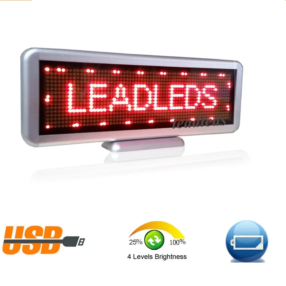 Car Sign  Programmable Message Sign Moving Scrolling LED Display Board  Single Red High Brightness