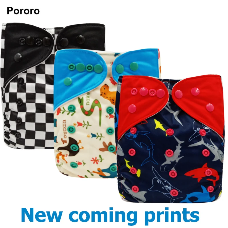 Подгузник Pororo в одном размере с принтом акулы водонепроницаемые детские