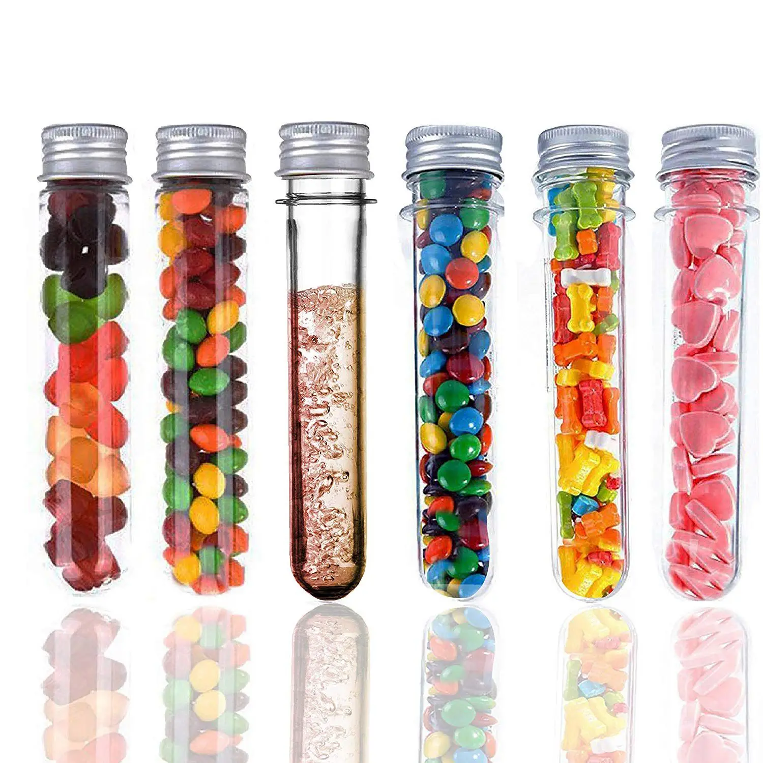 100Ml Plastic Test Tubes(25Pcs) With Cleaning Brush Transparent Storage Tubes With Lid- Bead Storage Tubes- Plastic Tube Fo