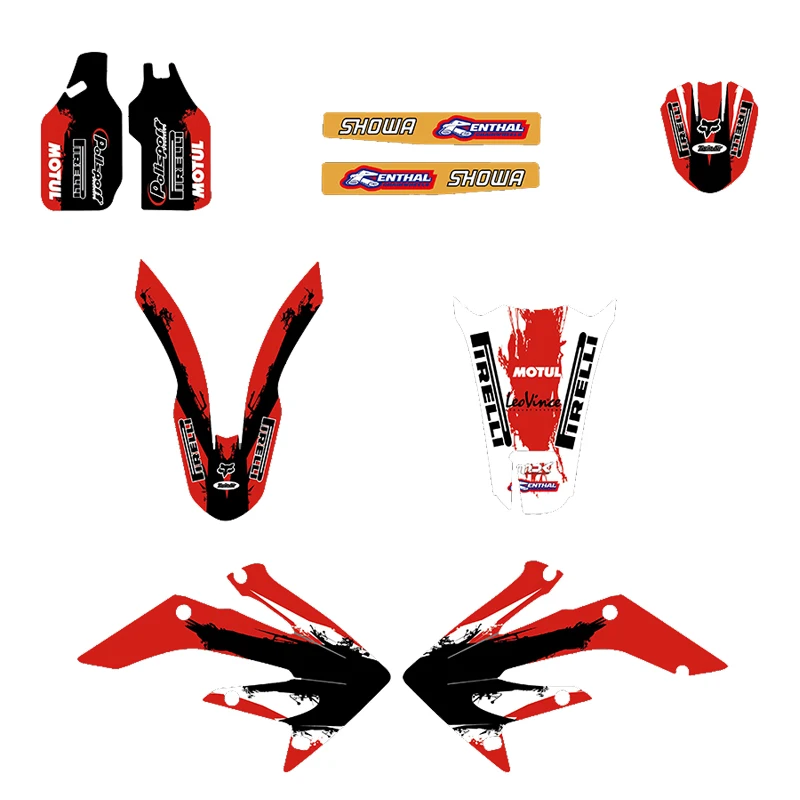 Графика фоны наклейки комплект для Honda CRF250X 2004 2005 2006 2007 2008 2009 2010 2011 2012 CRF 250 X CRF 250X