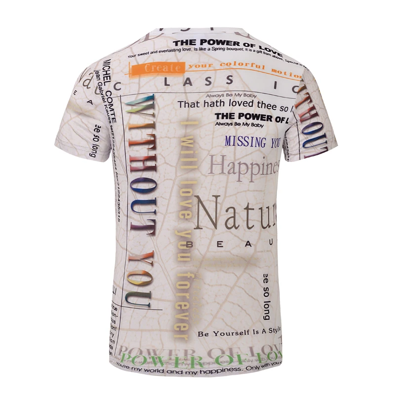 Cool New 2017 Men Women Slim letters printed short-sleeved V-neck T-shirt Breathable European and American fashion | Мужская одежда