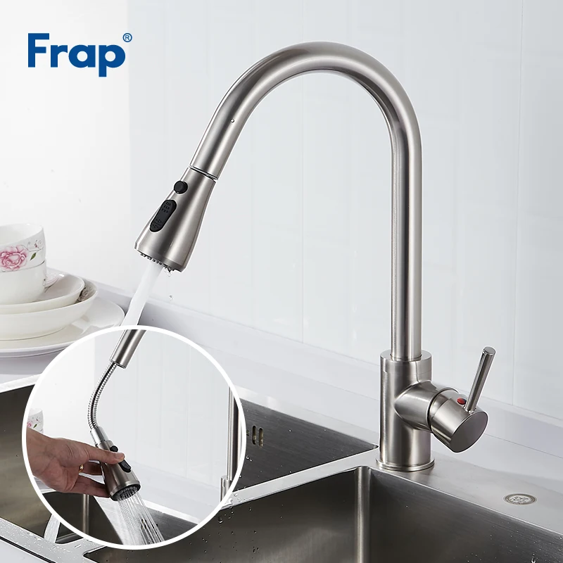 Frap распродажа, кухонный кран Латунный однорычажный смеситель для раковины опрыскиватель большим полезно для ухода за внешностью и экономия воды переключатель два способа водоотводная труба Y40079