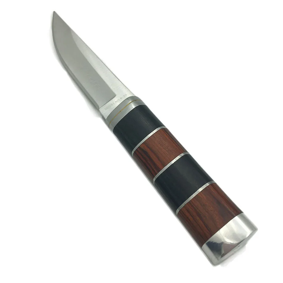 Colour wood+ steel handle Outdoor Camping knife Portable Survival Hunting knives with scabbard fixed blade | Инструменты