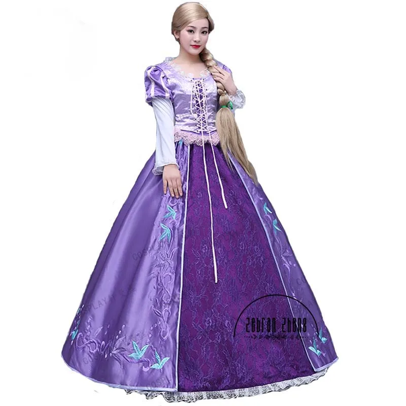 Топ вышивка Новое поступление косплей костюм для взрослых принцесса Рапунцель