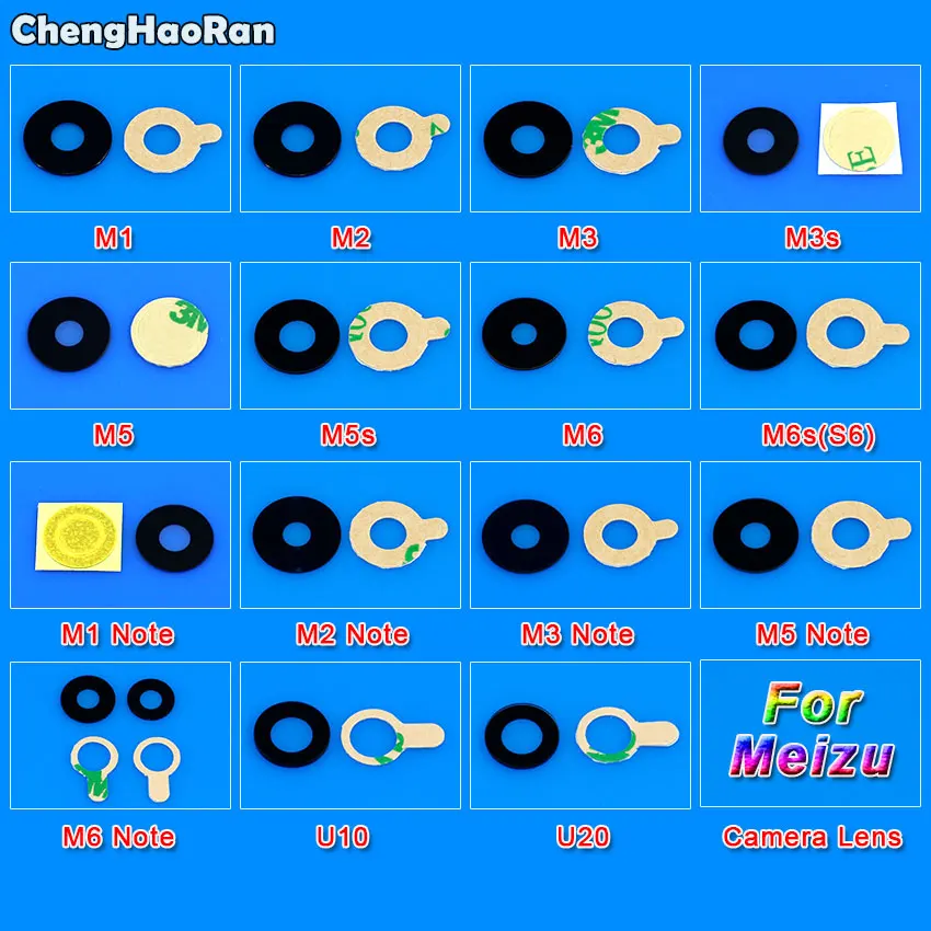 ChengHaoRan стекло для камеры Meizu M1 M2 M3 M3s M5 M5S M6 Note S6 U10 U20 задний тыловой объектив