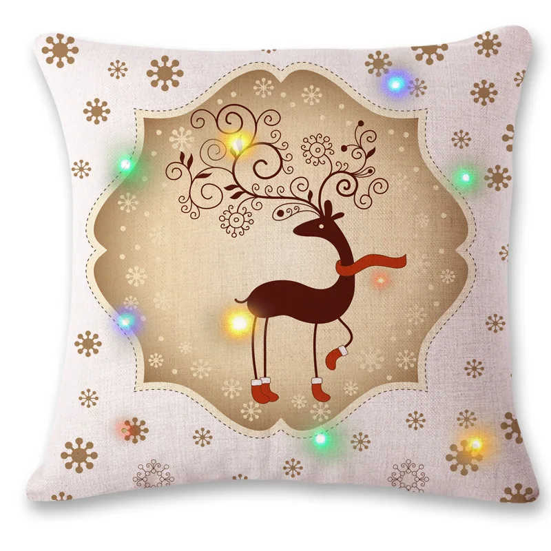 Рождественский светодиодный чехол для подушки и наволочки домашний декор | Дом