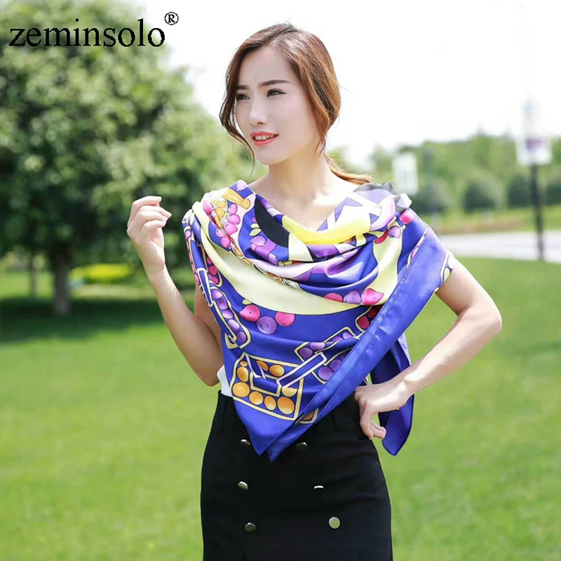 Шарф женский Квадратный из 100% шелка хиджаб 130*130 см 2020|silk scarf|silk scarf womenshawl wrap |