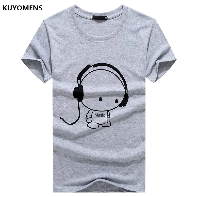 KUYOMENS футболки забавная Мужская футболка из хлопка с коротким рукавом О-образным