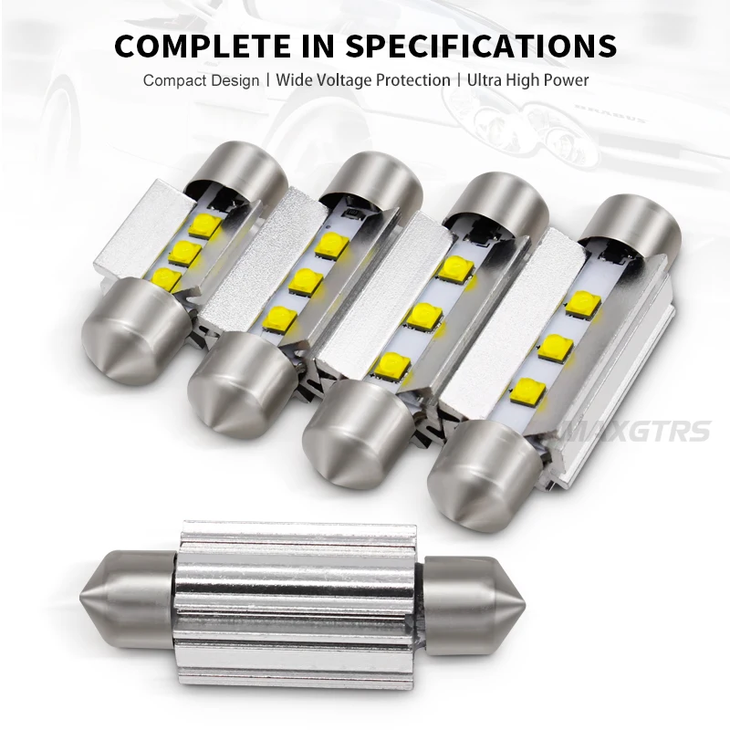 2x C5W светодиодный гирлянда лампы CREE чип Canbus Error Free 500LM 6000K 31/36/39/41 мм Купол Карта для дверных замков зеркальный светильник ксенона