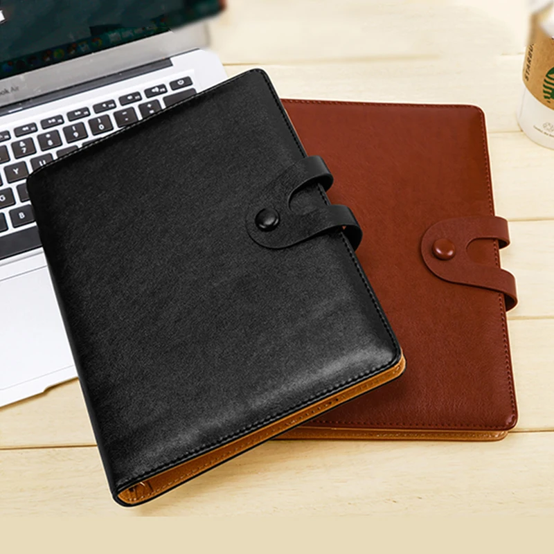 

RuiZe A5 Leather spiral notebook planner 2021 agenda organizer 6 ring binder business notepad note book office stationery