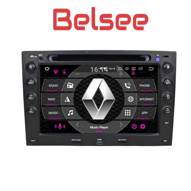 Автомагнитола Belsee для Renault Megane 2003 2009 Android 8 0 Восьмиядерный процессор стерео GPS
