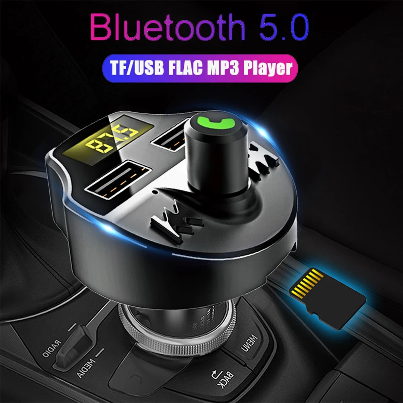 Автомобильный FM-трансмиттер JINSERTA Bluetooth 5 0 беспроводной громкая связь mp3-плеер 3 1 А
