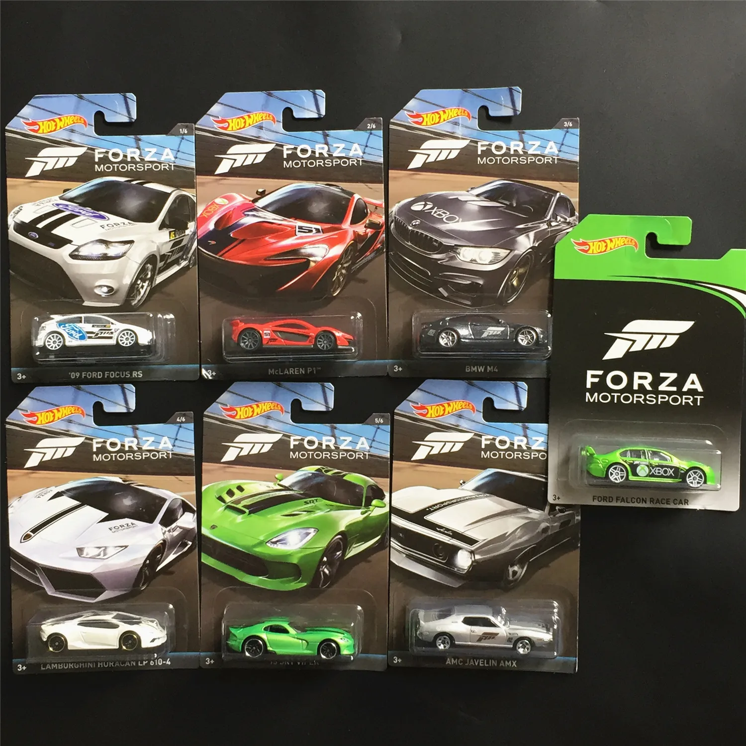 7 шт./компл. 1: 64 FORZA Motorsport игры серии FORD FALCON RACE модель автомобиля модели автомобилей