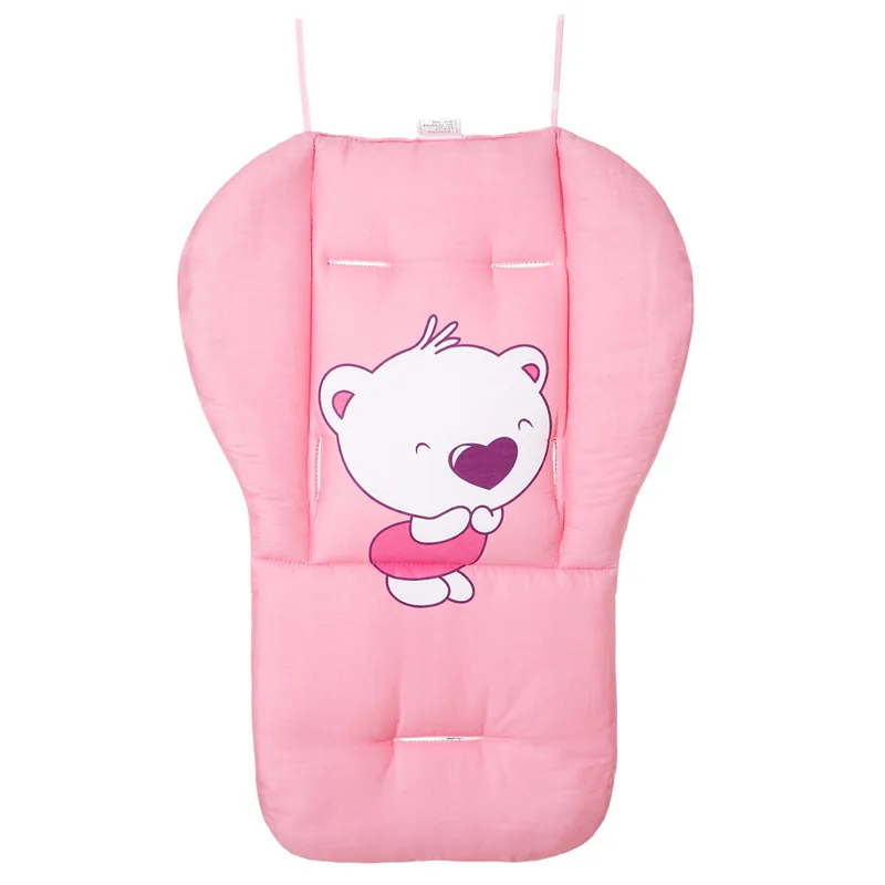 pink bear Подушечка Для сиденья детской коляски хлопковый коврик обеденный стул общая подушка в точку хлопок толстый коврик чехол детская корзина сиденье мягкие матрасы - Цвет: pink bear