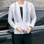 Мужская ветровка в полоску, легкая и дышащая тонкая прозрачная куртка, быстросохнущая, летняя, 2019