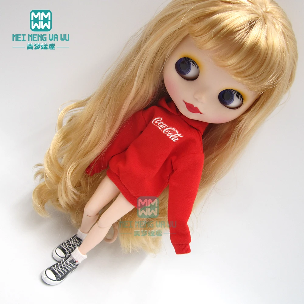 Blyth кукольная одежда модная толстовка с капюшоном и надписью для blyth azone ob24 1/6 аксессуары для кукол
