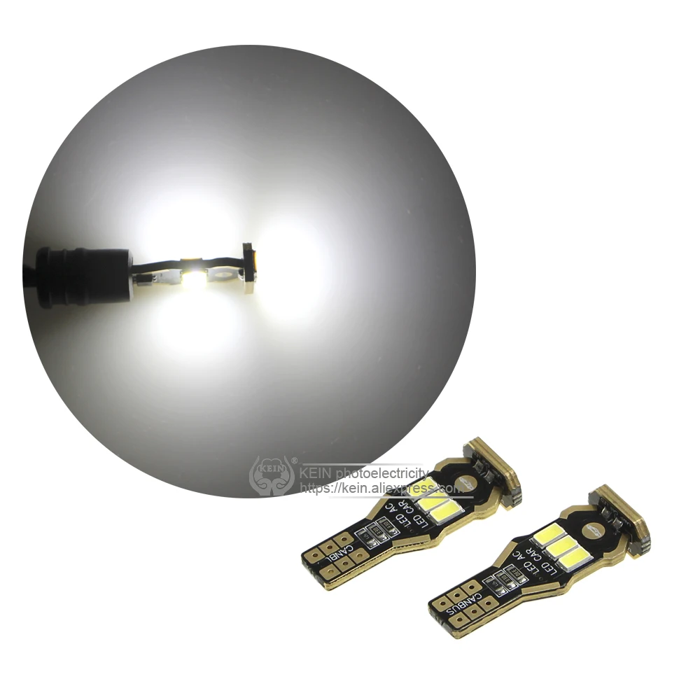 KEIN 2 шт. W16W светодиодный ная лампа T15 светодисветодиодный 9SMD CANBUS 5630 задние фонари