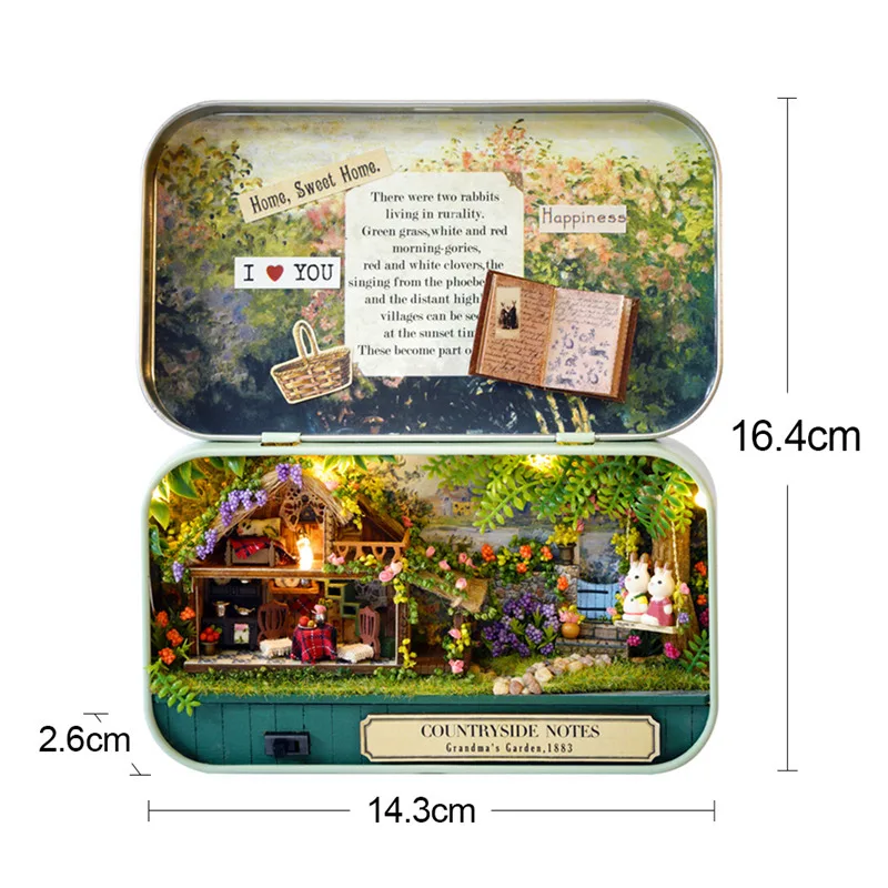 Домик для кукол в виде кролика мебель миниатюрные домики сделай сам миниатюрный