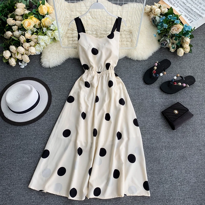 2019 новые модные женские платья ретро точка контрастный ремень сексуальное