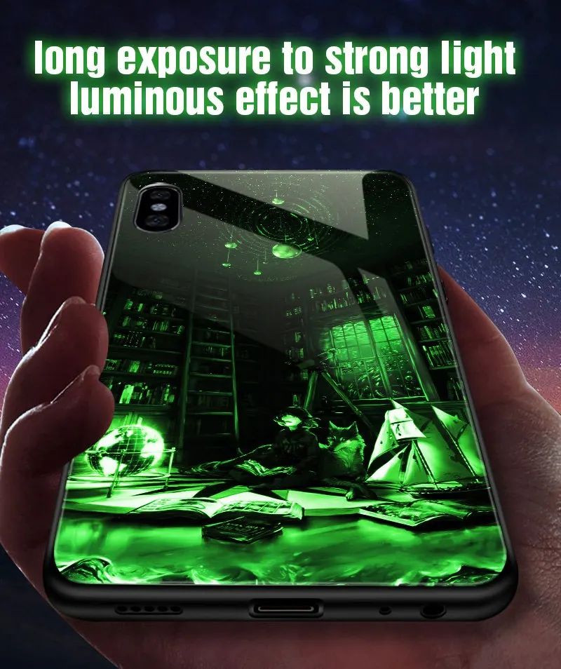 TOMKAS светящийся стеклянный чехол с животными для iPhone X XS MAX XS роскошный силиконовый чехол для телефона для iPhone 7 8 Plus Чехлы для iPhone 6 S 6 S