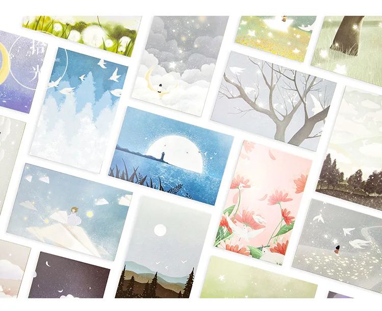 30 Pcs/Set Beautiful Salley Garden Postcard/Greeting Card/Message Card/Birthday Letter Envelope Gift Card
