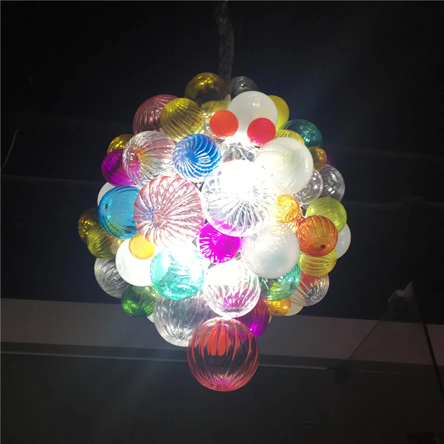 

Colorful Hand Blown Glass Balls Chandelier Light for Art Decoration