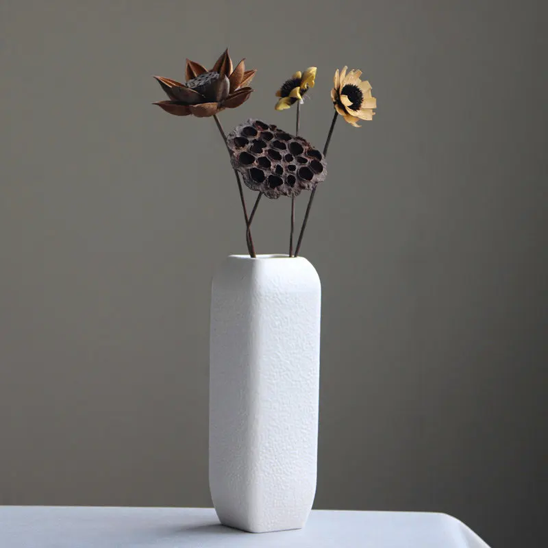 Современная Минималистичная маленькая свежая белая керамическая ваза украшения