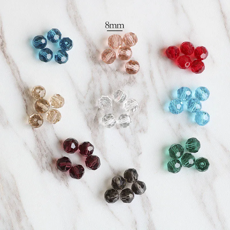 20 штук 8 м красочные Rondelle Природный кристалл Стекло бисер Свободные Spacer для