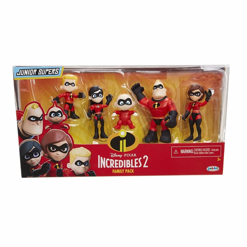 Pixar The Incredibles 2 Family Pack Super Man Dash Parr Jack Elastigirl экшн фигурка ПВХ модель игрушки с