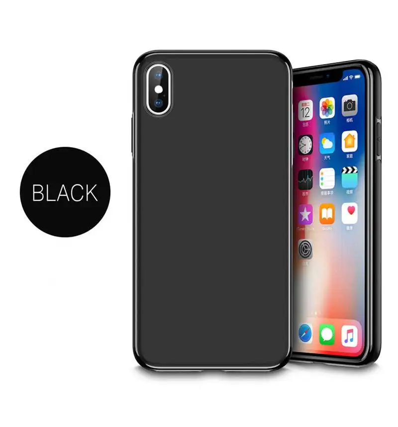 Черный ZRSE магнитный автомобильный чехол для телефона для iPhone 6S 7 8 Plus X невидимая Магнитная пластина мягкий ТПУ противоударный чехол для телефона для iPhone 6 XS XR - Цвет: Черный