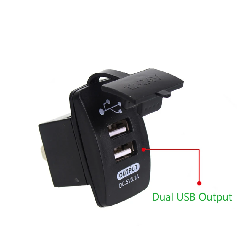 Водонепроницаемый 12 в 24 В мини двойной микро порт USB штекер автомобильный мотоцикл прикуриватель автомобильное зарядное устройство 3.1A USB зарядное устройство DIY зарядка