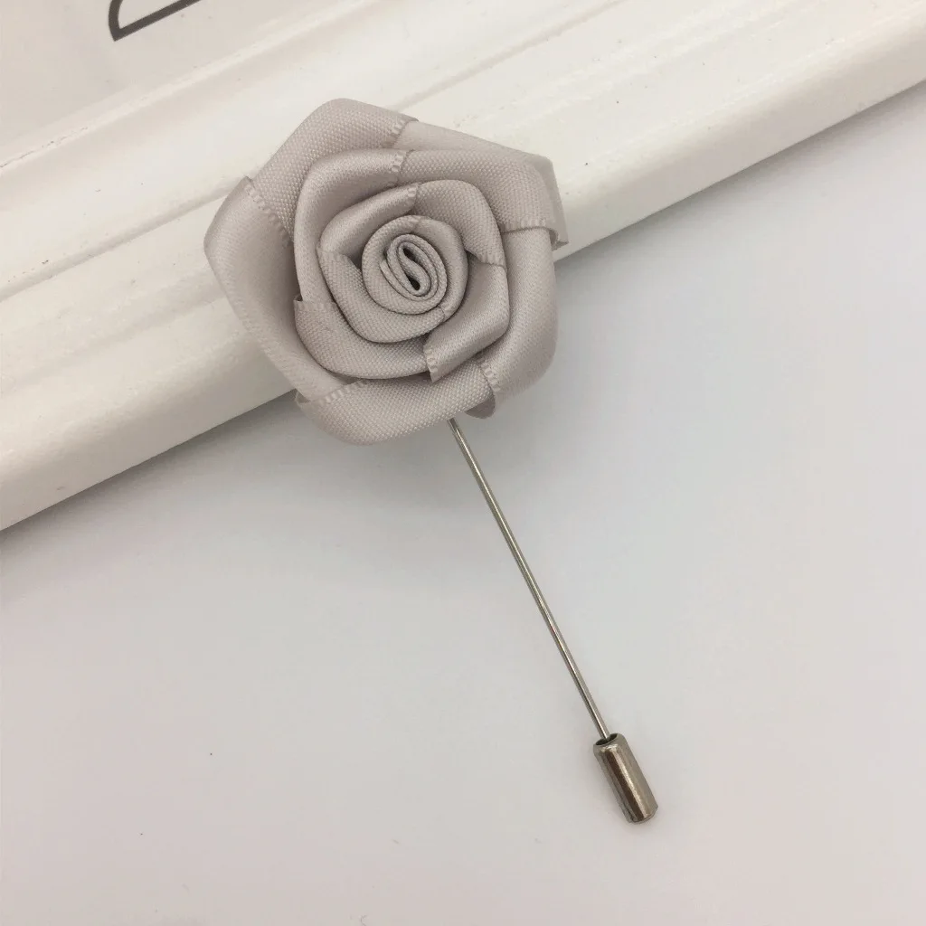 Lapel Pins Rose Brooches Badges Gifts For Men Women Jewelry Pincushion Long Man Suit Double-deck Brooch Bouquet Bridegroom | Украшения и