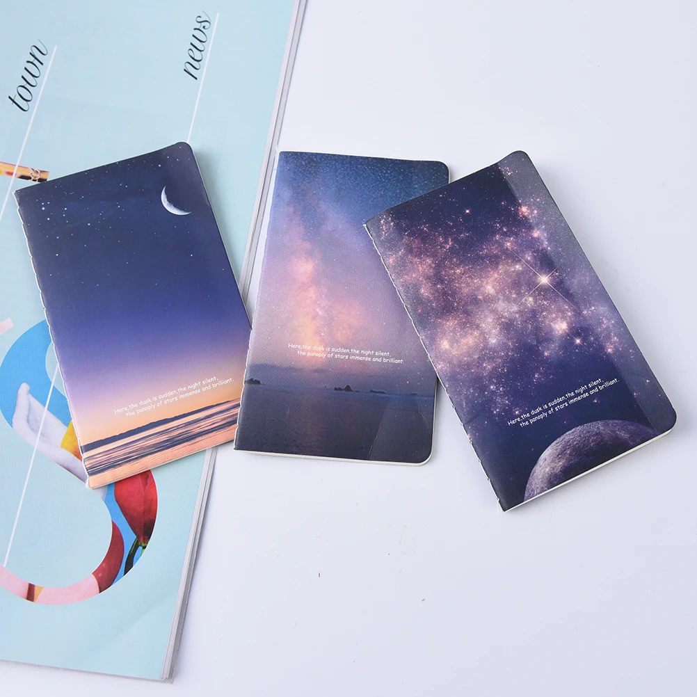 2 шт. Горячая мини серия океана ноутбук луна звезда вселенная дневник портативный