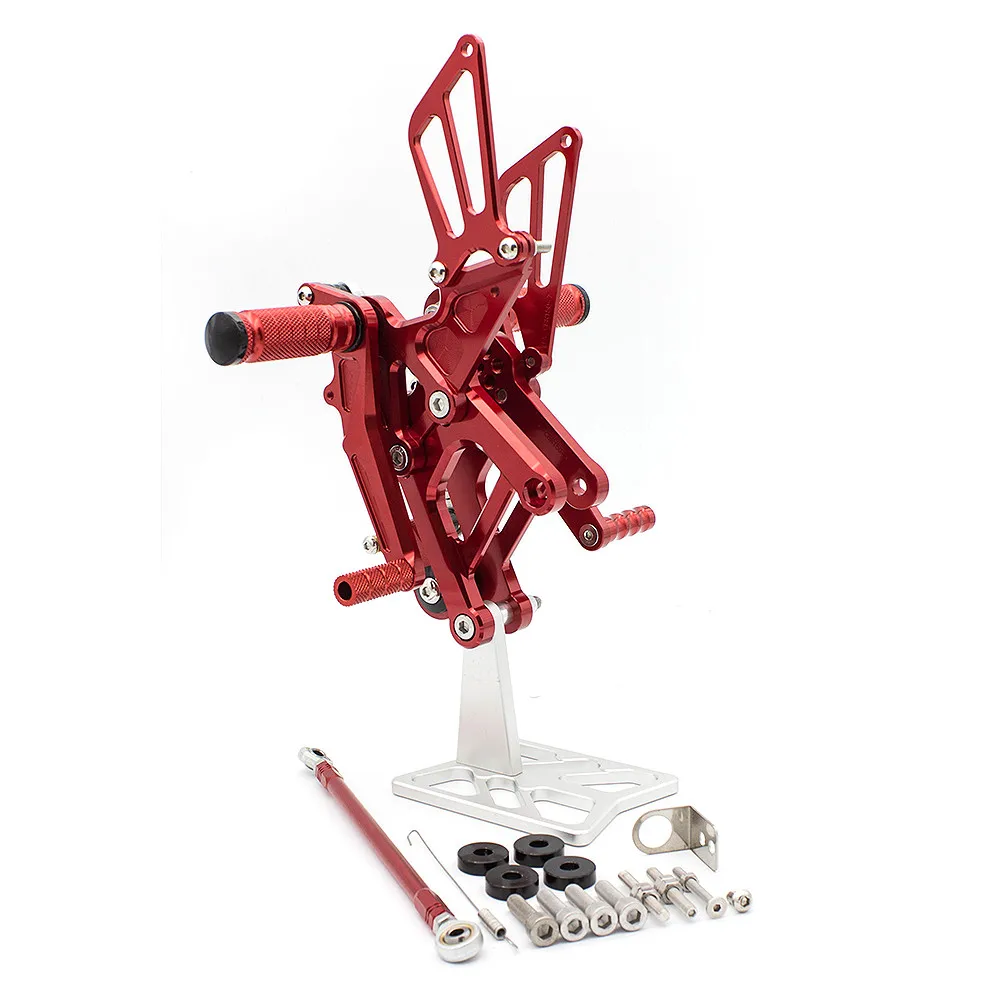 Красный CNC Алюминий Регулируемая подножки для Honda CBR150 CBR125 CBR 150 125 2011 2012 2013 - Цвет: Красный