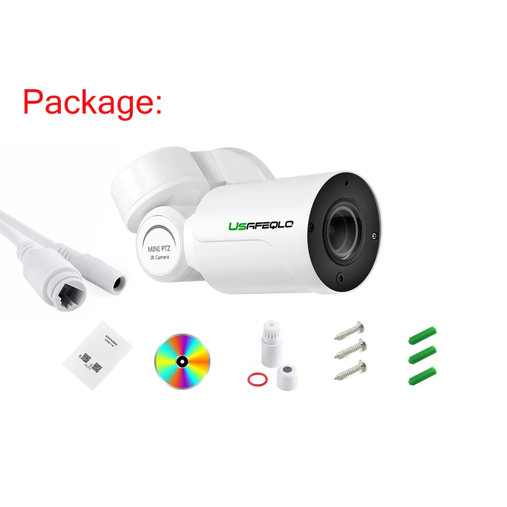 USAFEQLO наружная PTZ IP камера безопасности 2MP 4MP супер HD 4X оптический зум Автофокус 100ft