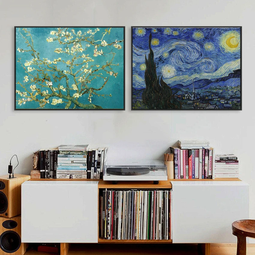 

Abstract Oil Painting Canvas HD Print Famous Van Gogh Monet Landscape Paintings Wall Art Picture Living Room Decor