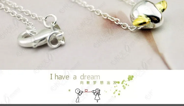Аксессуары Little Angel. Женское модное ожерелье из настоящего стерлингового серебра